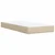 Vidaxl Box spring postelja z vzmetnico krem 90x200 cm blago