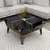 Hanah Home Nirvana Sto za dnevnu sobu, Crno-Braon