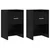 Noćni ormarići 2 pcs Crni hrast 40 x 30 x 60 cm