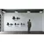 WallXpert metalni zidni ukras 5384, zvučni talas sa slušalicama, 75 x 36 cm, crni