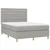 shumee Box spring postelja z vzmetnico LED sv. siva 140x200 cm blago