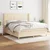 Vidaxl Box spring postelja z vzmetnico krem 160x200 cm blago