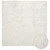 vidaXL Preproga Krem 100 x 100 cm 100% poliester 3 mm Pralna