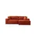 Atelier del Sofa Ugaona garnitura Pirlo 145x43x206cm Narandžasta