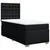 vidaXL Box spring postelja z vzmetnico črna 90x200 cm blago