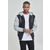 2-colour zip-up sweatshirt BLK/GREY