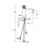Rosan S.2 BLACK - GOLD Baterija za lavabo