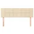 Vidaxl Posteljno vzglavje krem 144x5x78/88 cm blago