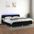 Vidaxl Box spring postelja z vzmetnico LED črna 200x200 cm blago