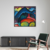Canvas Slika na platnu Lithograph Blue, The Boat, Wassily Kandinsky, Sa ramom, 120 x 120 cm, Crni