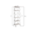 Hanah Home Polica 48x165x31cm Bela
