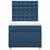 Vidaxl Box spring postelja z vzmetnico modra 90x200 cm blago