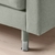 LANDSKRONA Sofa 5-sed, s lenjivcima/Gunnared svetlozelena/metal