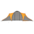 VIDAXL šator za kampiranje za 6 osoba, sivo-narančasti