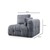 Atelier del Sofa Ugaona garnitura Amaris, 180x120x65 cm, Siva