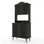Hanah Home ormar za kafe kutak Avior 90, 90 cm, crni