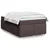 Vidaxl Box spring postelja z vzmetnico temno rjav 120x200 cm blago