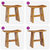 vidaXL Stolček iz trdne tikovine