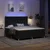 Vidaxl LED Box Spring Postelja z vzmetnico Črna 180 x 200 cm blago