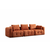 ATELIER DEL SOFA Amaris 3 Seater Orange sofa sa 3 sedišta