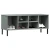 Stalak za cipele metalne noge sivi 106 x 35 x 45 cm drveni OSLO