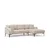 Atelier del Sofa Ugaona garnitura Leo 90x65x255cm Krem