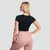 GymBeam Women‘s Aura Cropped T-Shirt Black