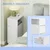 Songmics Komplet nočnih omaric 2 kosa 30x25x65 cm bela