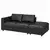 VIMLE Sofa trosed, bez stranice/Grann/Bomstad crna