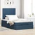 Otomanski krevet s madracem plavi 120x200 cm tkanine