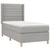 Vidaxl Box spring postelja z vzmetnico svetlo siva 90x190 cm blago