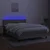 Vidaxl Box spring postelja z vzmetnico LED sv. siva 140x200 cm blago