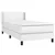 Vidaxl Box spring postelja z vzmetnico bel 100x200 cm umetno usnje