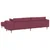 Sofa s jastukom 3 pcs Vinska crvena tkanina