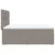 Vidaxl Box spring postelja z vzmetnico taupe 140x200 cm blago