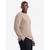 Ombre Mens mélange structured knit sweater - sand