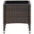 Vidaxl Vrtna miza rjava 40x40x45 cm poli ratan