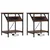 Noćni ormar 2 pcs Smeđi hrast 38 x 30 x 48 cm Konstruirano drvo