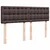 Vidaxl Box spring postelja z vzmetnico temno rjava 140x200 cm blago