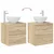 Set namještaja za kupaonicu 2 pcs Hrast sonoma