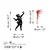 Wallity Zidna dekoracija Banksy Metal 09, 48x83 cm & 30x62 cm, 1.5 mm, Crna