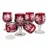 Marika Kozarci za vodko Ruby Crystal 40 ml Olive Grinder 6 kosov