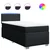 vidaXL Box spring postelja z vzmetnico črna 90x200 cm blago