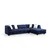 Atelier del Sofa Ugaona garnitura Boston, 300x186 cm, Plava