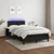 vidaXL Box spring postelja z vzmetnico LED črna 120x190 cm blago