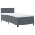 vidaXL Box Spring postelja z blazino in LED temno siva 90x200 cm žamet