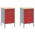 Set radnih ormarića s ladicama s policom 5 pcs Crvena