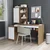 Hanah Home Nora Left radni sto 160 × 157,8 × 60 cm, bela / atlantski bor