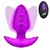 Bang! Rotating & Vibrating Silicone Butt Plug with Remote Purple