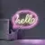 LED neonska zidna dekoracija HELLO LED/3W/3xAA USB ružičasta